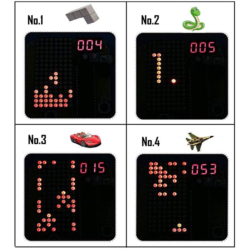 Etoput DIY Soldering Project Game Kit Retro Classic Electronic Soldering Kit with 5 Retro Classic Games and Acrylic Case, Idea for STEM High School Family Education Friends by Etoput - Image 2